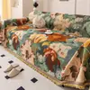 Nueva funda de sofá de estilo bohemio para otoño e invierno con estampado de cuadros, cojín de sofá universal de una pieza para la sala de estar