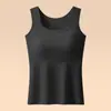 Camiseta de Seda de Gelo Sem Costura Estilo Máscara com Bojos Embutidos, Camisola com Sutiã de Copas Fixas, Roupa Íntima Base Tudo-em-Um