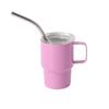 Amazon Vaso de chupito de acero inoxidable para sublimación de 2 oz con asa Taza mini de pajita Vaso de chupito de doble pared al vacío