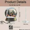 Navidad Fantasía Forma de Bola de Cristal Acrílico 2D Rotación 360 Grados Adornos de Escritorio Atmósfera Festiva Adornos Decorativos