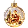 Adorno Navideño de Bola de Cristal Transparente 3D de Conejito Durmiendo para Árbol de Navidad, Mascota Linda, Decoración Navideña