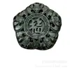 Atacado Pedra Medicinal King Xizang pingente de jade Pingente Guan Gong par Pingente de jade verde escuro Par Dragão e Fênix fornecimento direto