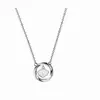 Accesorio de Collar de Cinta de Möbius para Mujer, Cadena para Clavícula de Diseño de Lujo Ligero de Nicho de Gama Alta con Colgante Redondo