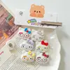 Pequeño Lazo de Resina Gafas Gato Kt Lazo Imán para Nevera Llavero Colgante Cadena para Bolso Adorno Creativo Personalizado