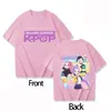 Talla Europea Transfronteriza Nueva Película Kpop Cazador de Demonios Rumi Camiseta de Algodón de Cuello Redondo para Padres e Hijos, Niños, Niñas y Mujeres
