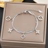 Pulseira nova de aço titânio japonesa e coreana para meninas, temperamento de nicho, joias da moda, pulseira de aço inoxidável, versátil, não desbota, atacado