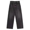 Colección otoño 2026 de marca independiente: Jeans de estilo americano, minimalistas, holgados, adelgazantes, de pierna recta, color liso, pantalones largos de cintura alta, modernos y casuales