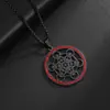 Colgante Hueco de Estrella de Seis Puntas Incrustada de Diamantes de Acero Inoxidable Array Moda Retro Europea y Americana Lujo Ligero Collar Personalizado Joyería al por Mayor
