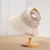 Chapéu de Sol de Verão Feminino com Top Vazio Proteção Solar Chapéu de Sol de Aba Larga Lenço de Proteção para o Pescoço Chapéu de Sol Moda Versátil Faz o Rosto Parecer Menor Chapéu de Pescador