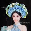 Xunpu Hairpin Flower Headwear Silk Flower Hairband Casaco Antigo Hanfu Acessórios Tridimensional Simulação Flor Headband Foto Foto Cabeça Fivela