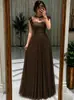 Vestido de noche blanco de encaje francés con retazos de 896 W, vestido largo con pliegues, adecuado para banquetes, novias y aquellos que buscan un estilo simple y elegante