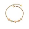 Pulseira Feminina de Aço Inoxidável Banhada a Ouro 14K com Borla e Contas da Moda Mais Vendida no Exterior, Estilo Retrô de Luxo Acessível, Atacado