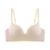 Lencería sin costuras para mujeres con senos pequeños, Push-Up, Reducción secundaria del busto, Anticaída, Fino de verano, Sujetador de una pieza sin aros, Brillante
