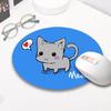 Mouse pad redondo de borracha de tamanho pequeno desenho animado fofo personalidade criativa atacado mouse pad mouse pad de borracha