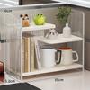 Estante de Almacenamiento de Escritorio Acrílico Soporte para Tazas Almacenamiento para Estación de Trabajo de Oficina Estante de Almacenamiento para Encimera Estante de Almacenamiento para Tazas de Té