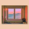 Super lindo! Roxo Quente Vista Do Mar Pôr Do Sol Uma Arte Do Mar Desktop Pintura Decorativa Pintura Da Lona A Óleo