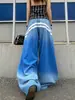 Pantalones de pierna ancha con estampado de letras degradado estilo callejero americano para mujer, nuevo estilo de verano, holgados y versátiles, casuales, de pierna recta, hasta el suelo