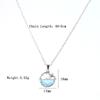 Collar de Cola de Pez Azul Claro Colorido para Mujer Serie Océano Dopamina Versátil Acero Titanio Cadena Clavícula Joyería Más Vendida de Amazon