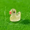 Micro-paisaje Lindo Brillo Fino Patito Amarillo Muñeco Accesorios Decorativos DIY Adorno de Escritorio Mini