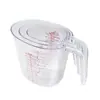 Juego de tazas medidoras de plástico de grado alimenticio para utensilios de cocina para uso doméstico con escala, taza medidora de plástico PP para hornear