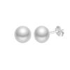 Pendientes de Plata S925 Huasheng Jewelry Perlas Naturales de Agua Dulce Redondas Estilo Elegante para Mujer Venta Directa de Fábrica Mayorista