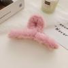Nueva pinza de peluche con agarre para el cabello de Internet, pinza para el cabello roja, pinza francesa elegante con forma de tiburón grande, pinza para el cabello Mao Mao.
