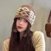 Chapéu de Lã Estilo Coreano Chapéu de Lã Retrô Chapéu de Tricô Feminino Pelúcia Chapéu para Frio Quente de Inverno Chapéu Versátil com Proteção para Orelhas para Homens