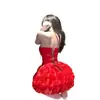 Lencería Sexy con un Lazo y Cinta, Vestido Pastel Suave y Lindo, Uniforme de Chica de Deseo Puro para Nochebuena