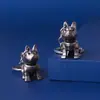 Chaveiro de Bulldog Francês de Metal Criativo 3D Pingente de Chave de Carro para Cachorro Novo Presente para Pet Transfronteiriço