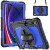 Funda Protectora para Tableta Samsung Tab S10 Lite con Correa de Mano S9Fe Silicona+PC Soporte Anticaídas Funda para Tableta
