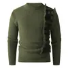 Producto principal transfronterizo: Suéter moderno de gran tamaño para hombre, suéter de cuello redondo para hombre, tejido de bloques de color de moda para adolescentes