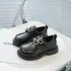 Zapatos de Cuero para Niñas 2026 Nuevo Otoño/Primavera Mocasines Negros Infantiles Estilo Británico Rendimiento Baile Planos Zapatos de Princesa