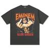 Cross-border Retro Hip-hop Eminem Impresso Camiseta de manga curta Moletom com capuz de gola redonda de manga comprida pesada