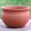 Maceta carnosa sin esmaltar de cerámica roja quemada simple de gran calibre pila antigua simple tubo alto transpirable patio buganvilla maceta de rosas