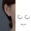 Brincos e Brincos de Prata Esterlina S925 de Fujian e Guangdong para Mulheres Novo Estilo Moda Simples High-End Argolas Lisas de Camada Dupla Venda por Atacado