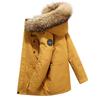 Chaqueta de plumón de trabajo de longitud media de invierno para hombre 2023, chaqueta con capucha gruesa para exteriores para hombre