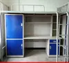 Cama con Estructura de Hierro con Camas Altas y Bajas Integradas, Cama con Escritorio Debajo, Base de Cama con Espacio de Almacenamiento, Estructura de Cama de Tablero Duro, Estilo Nórdico
