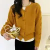 Cárdigan de Punto Trenzado con Aguja Gruesa para Mujer Otoño e Invierno Estilo Coreano Retro Estilo Perezoso Abrigo Holgado Suéter Grueso Abrigo tipo Duffle con Botones
