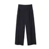 Pantalones de cuadros holgados y elegantes con cordones, pantalones largos para mujer, de verano, holgados, adelgazantes, casuales, de pierna ancha