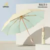 Guarda-chuva de 24 varetas personalizável com impressão de logotipo, totalmente automático dobrável, revestimento preto, para sol e chuva, presente corporativo, guarda-chuva promocional, atacado