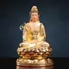Estatua de Buda Guanyin, Estatua de Bronce, Estatua de Buda para Ofrenda Familiar, Juego Completo de Buda Shakyamuni, Bodhisattva Ksitigarbha, Buda Maitreya, Salón de los Tres Santos de Saha