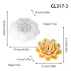 Molde de silicona para gelatina de flores, loto 3D, molde para postre, pudín, mousse de peonía, silicona de grado alimenticio