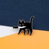 Pingente de desenho animado estilo japonês e coreano, criativo, personalizado, pequeno gato preto, faca, colar, chaveiro, conjunto, joias de animais fofos