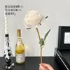 Estilo Ins de Gama Alta Borde Tostado Rosa Ramo Artificial Arreglo Floral de Mesa Ramo de Mano Accesorios para Fotografía en Salón de Bodas
