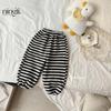 Pantalones de Niña Lima Otoño e Invierno Engrosados con Forro Polar Pantalones Coreanos a Rayas para Niñas y Pantalones Cálidos de Invierno para Niñas