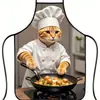 Delantal Más Vendido Transfronterizo de Amazon, Delantal Personalizado Anti-Manchas para Cocina, Aspecto de Alta Calidad, Diseño de Patrón Original, Delantal Festivo