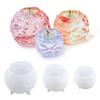 Molde de silicona para espejo con forma de gota de cristal, resina epoxi, bola de hielo, esfera irregular, portavelas, Ruihe