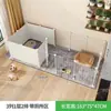 Cerca para animais de estimação Isolamento para cães Combinação livre Interior Canil para cães pequenos com área sanitária Cerca doméstica Gaiola para cães