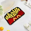 Alfombra de Baño Linda y Popular con Forma de Hamburguesa, Alfombra Absorbente y de Secado Rápido Antideslizante para Debajo del Lavabo, Diseño de Dibujos Animados, Resistente a las Manchas, Terciopelo