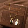 Colar Europeu e Americano Estilo Nicho de Luxo Leve Todo em Aço Titânio Feminino Moda Versátil Não Desbota Corrente de Clavícula com Franja Joia Atacado